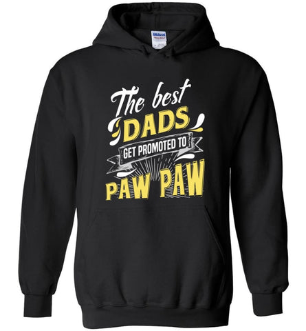 Best Dads Get Promoted To Paw Paw Christmas Gift for Grandpa Hoodie - Black / M