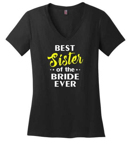 Best Father Of The Bride Ever Ladies V-Neck - Black / M