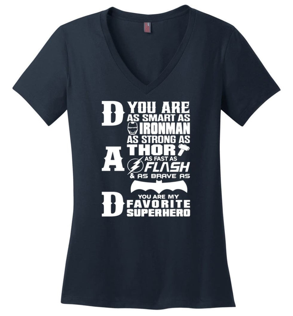 Best Gift For Dad I’m Called Papa Called Grandfather Ladies V-Neck - Navy / M