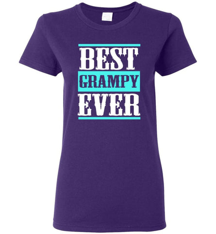 Best Grampy Ever T shirt Grandpa Papa Father Christmas Gift Women Tee - Purple / M