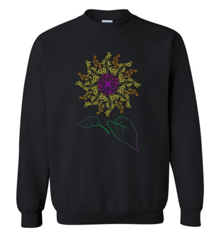Bicycle Sunflower Bike with a decor Sunflower print - Sweatshirt - Black / M - Sweatshirt