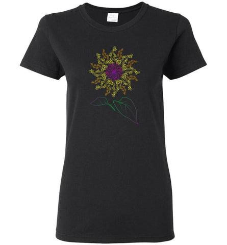 Bicycle Sunflower Bike with a decor Sunflower print - Women Tee - Black / M - Women Tee