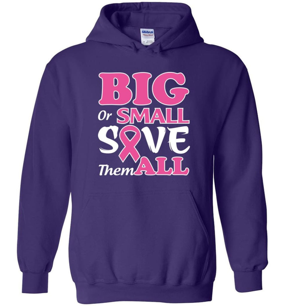 Big Or Small Save Them All Hoodie - Purple / M