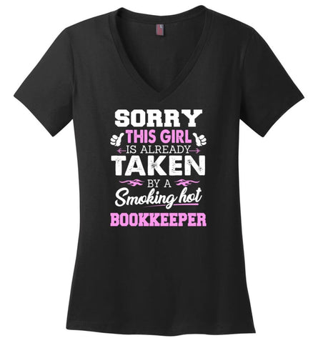 Biker Shirt Cool Gift for Girlfriend Wife or Lover Ladies V-Neck - Black / M - 6