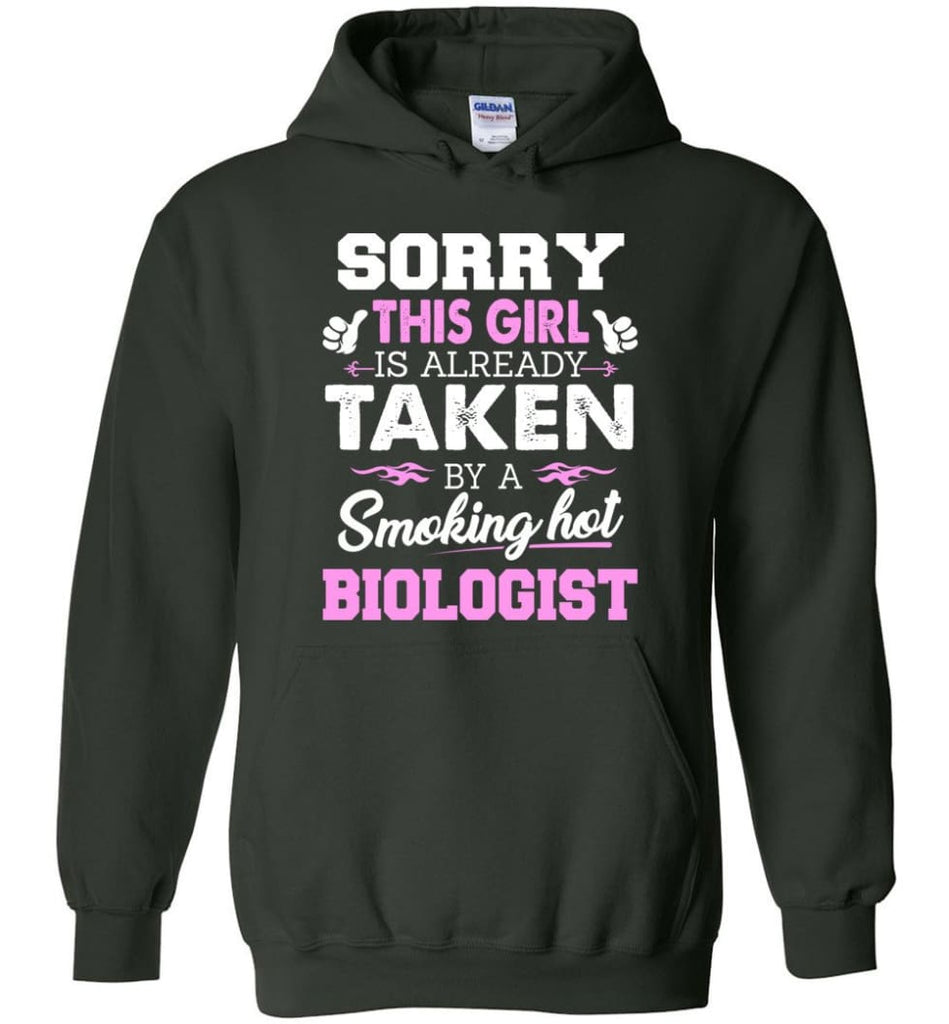 Biologist Shirt Cool Gift for Girlfriend Wife or Lover - Hoodie - Forest Green / M