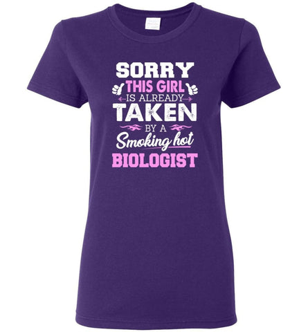 Biologist Shirt Cool Gift for Girlfriend Wife or Lover Women Tee - Purple / M - 10