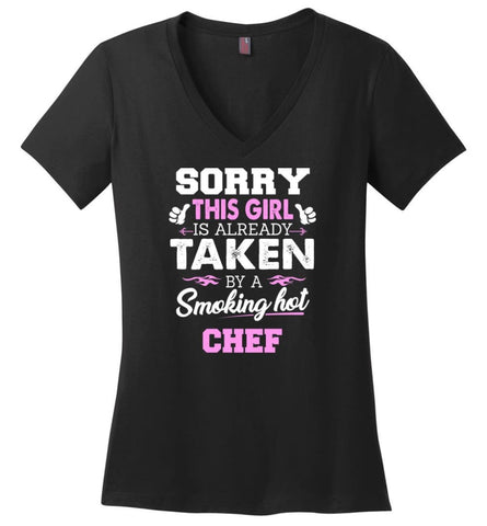 Bookkeeper Shirt Cool Gift for Girlfriend Wife or Lover Ladies V-Neck - Black / M - 11
