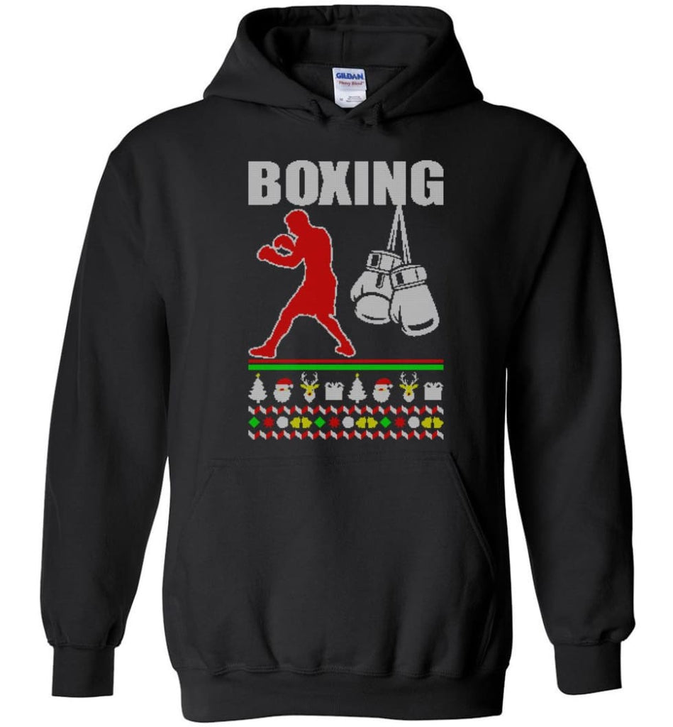 Boxing Ugly Christmas Sweater - Hoodie - Black / M