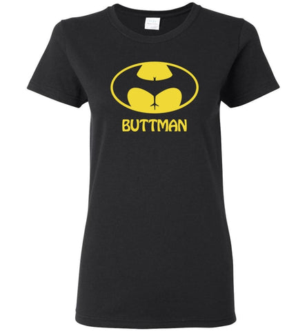 Buttman Funny Parody T Shirt Humor Booty Ass Drinking Tee Shirt - Women Tee - Black / M - Women Tee
