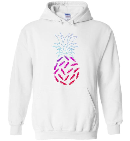 Car Pineapple Funny Graphic - Hoodie - White / M - Hoodie