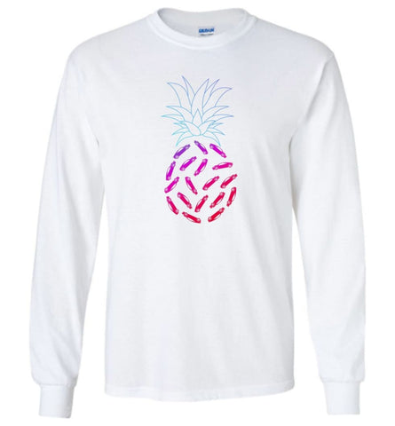 Car Pineapple Funny Graphic - Long Sleeve - White / M - Long Sleeve