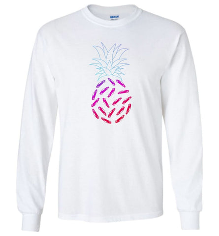 Car Pineapple Funny Graphic - Long Sleeve - White / M