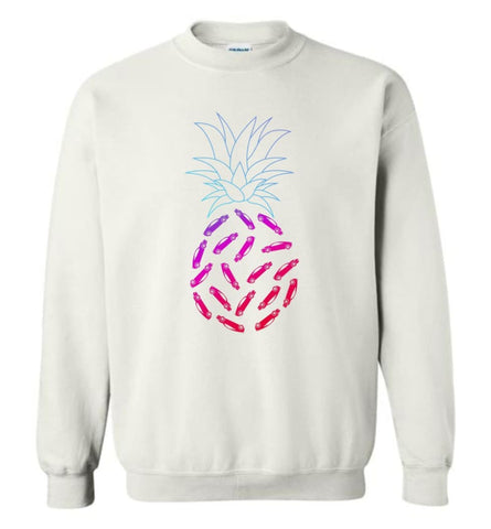 Car Pineapple Funny Graphic - Sweatshirt - White / M