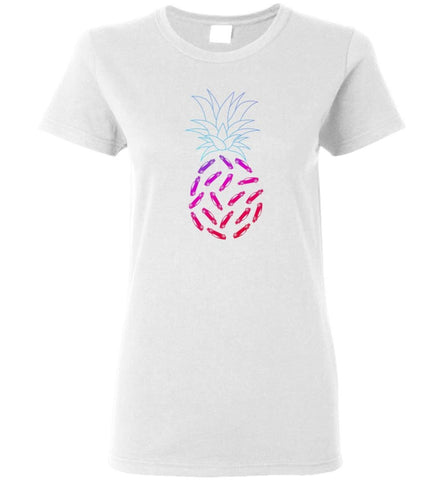 Car Pineapple Funny Graphic - Women Tee - White / M