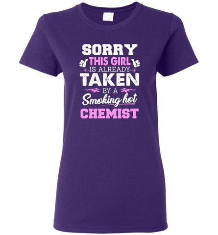 Chemist Shirt Cool Gift for Girlfriend Wife or Lover Women Tee - Purple / M - 8