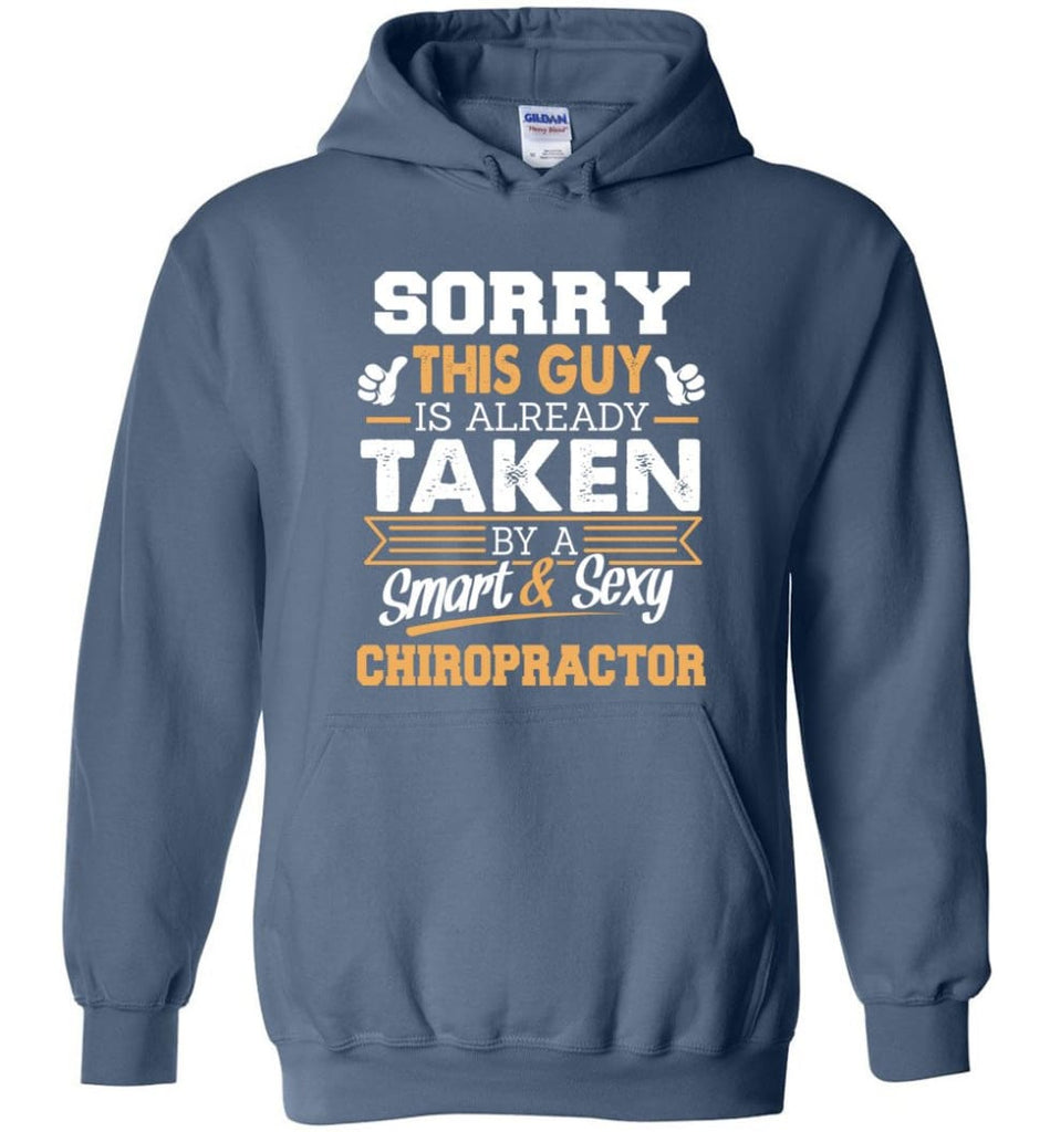 Chiropractor Shirt Cool Gift for Boyfriend Husband or Lover - Hoodie - Indigo Blue / M