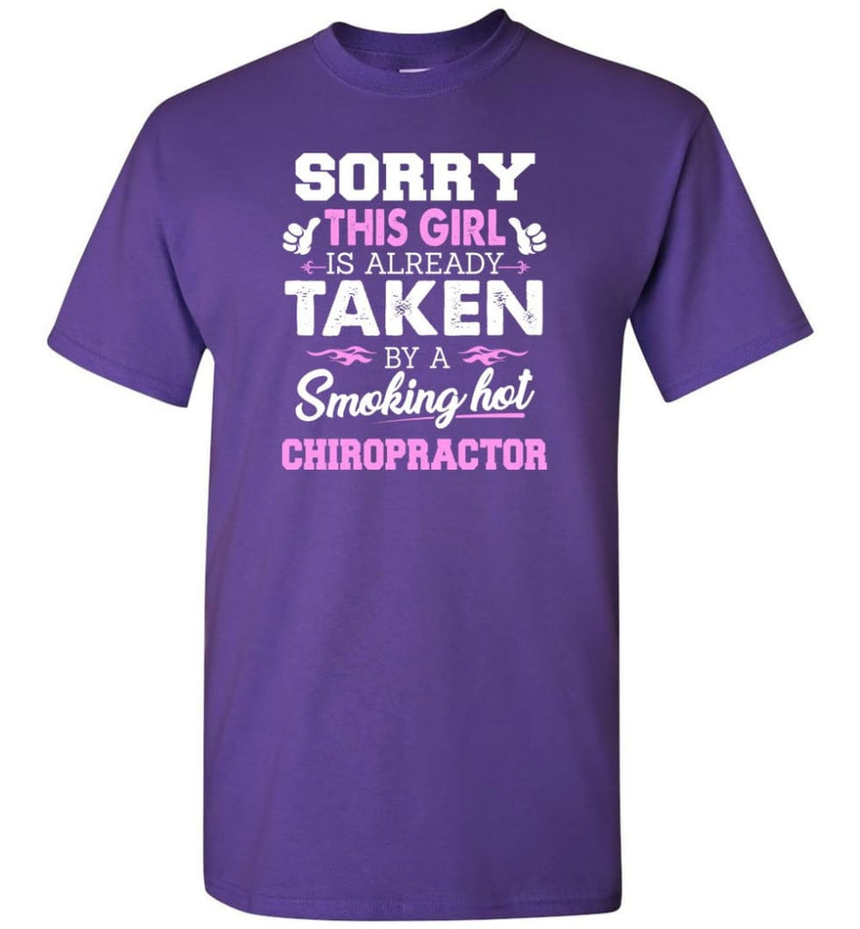 Chiropractor Shirt Cool Gift for Girlfriend Wife or Lover - Short Sleeve T-Shirt - Purple / S