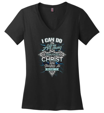 Christmas Gift Ideas For A Lineman Lineman T Shirts Power Lineman - Ladies V-Neck - Black / M