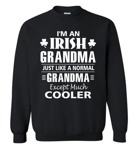 Christmas Grandma Gift for Irish Ladies Women I’m An Cooler Irish Grandma Sweatshirt - Forest Green / M