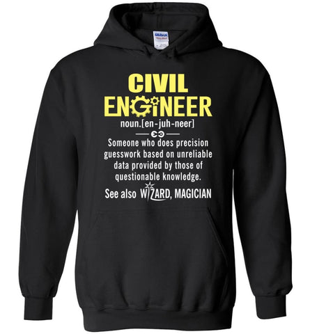 Civil Engineer Definition - Hoodie - Black / M
