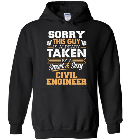 Civil Engineer Shirt Cool Gift for Boyfriend Husband or Lover - Hoodie - Black / M