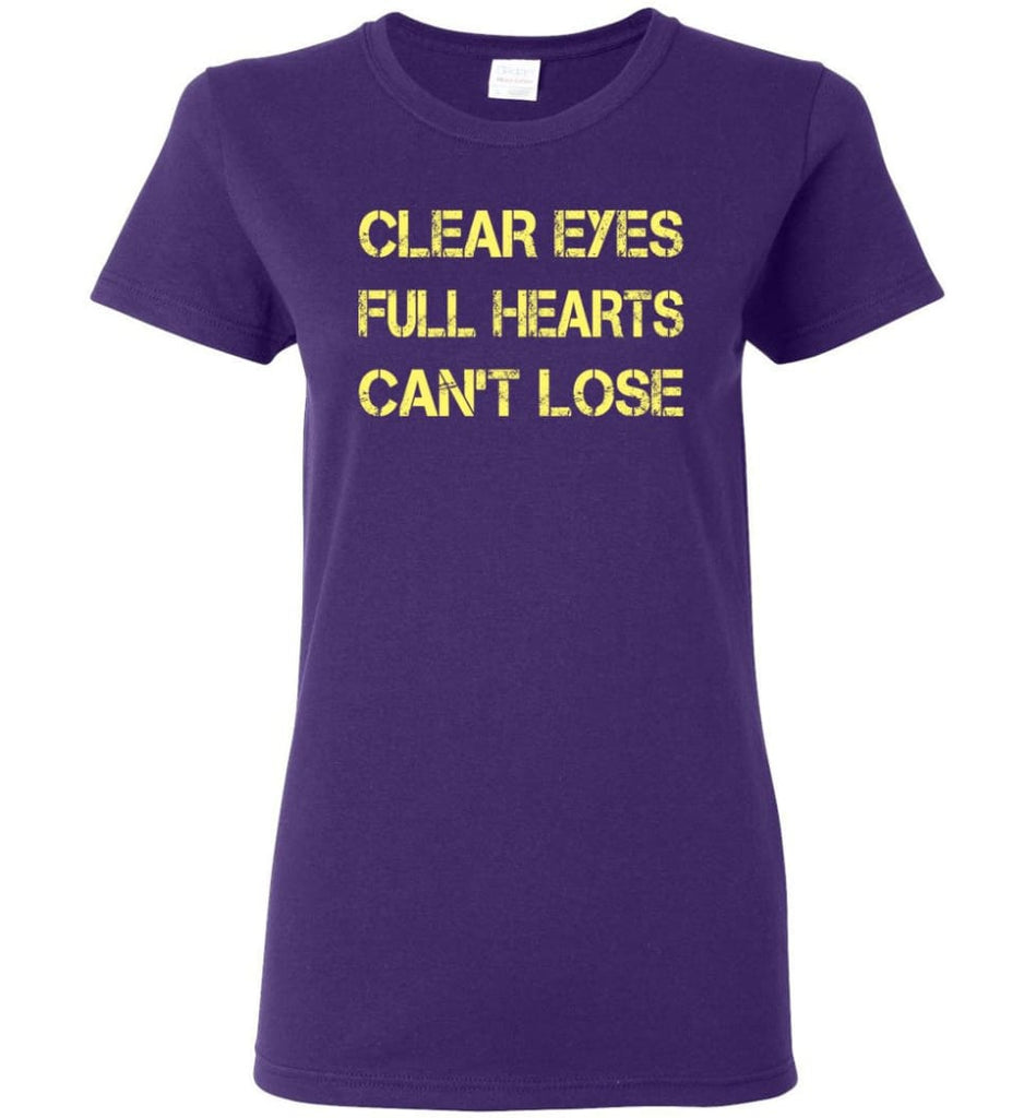Clear Eyes Full Hearts Can’t Lose Women Tee - Purple / M