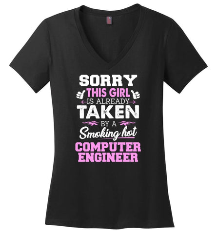 Coal Miners Shirt Cool Gift for Girlfriend Wife or Lover Ladies V-Neck - Black / M - 5