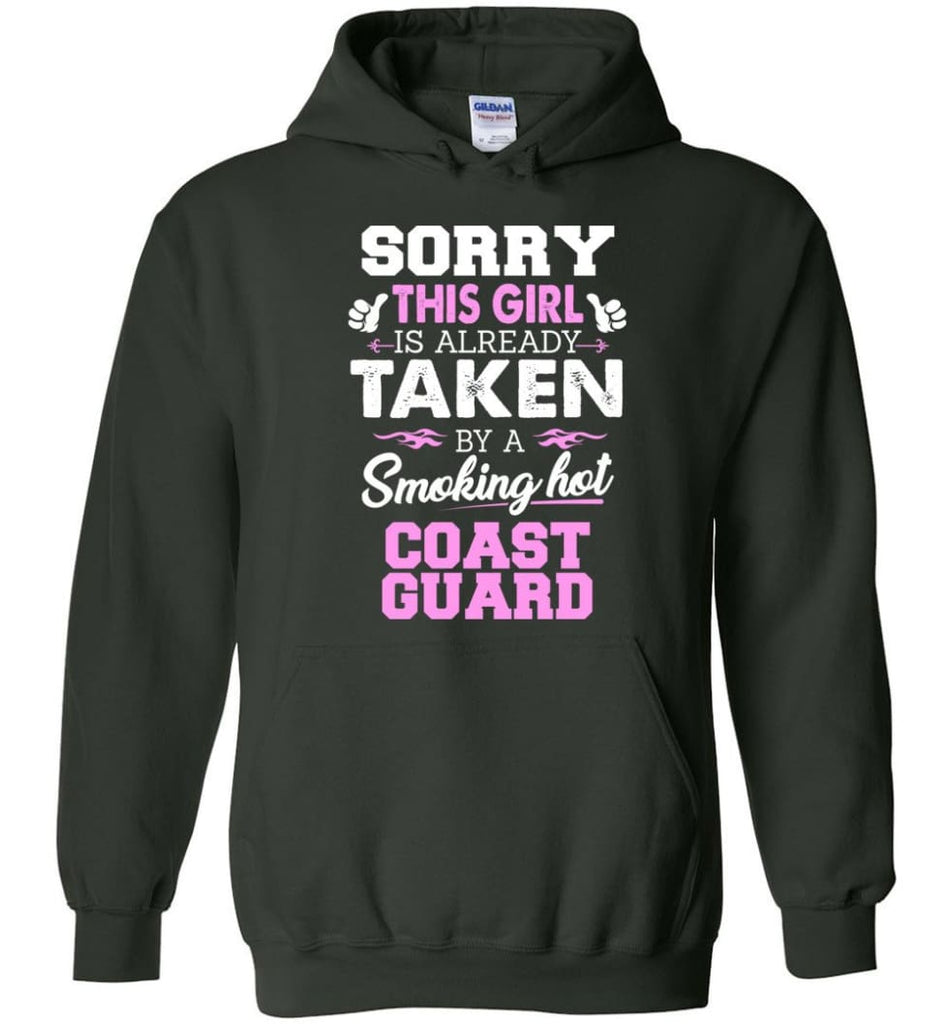 Coast Guard Shirt Cool Gift for Girlfriend Wife or Lover - Hoodie - Forest Green / M