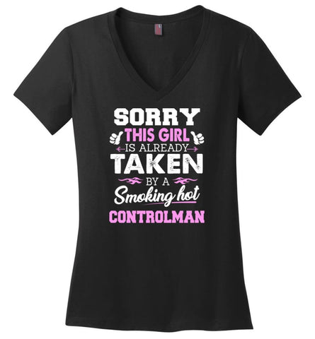 Coast Guard Shirt Cool Gift for Girlfriend Wife or Lover Ladies V-Neck - Black / M - 6