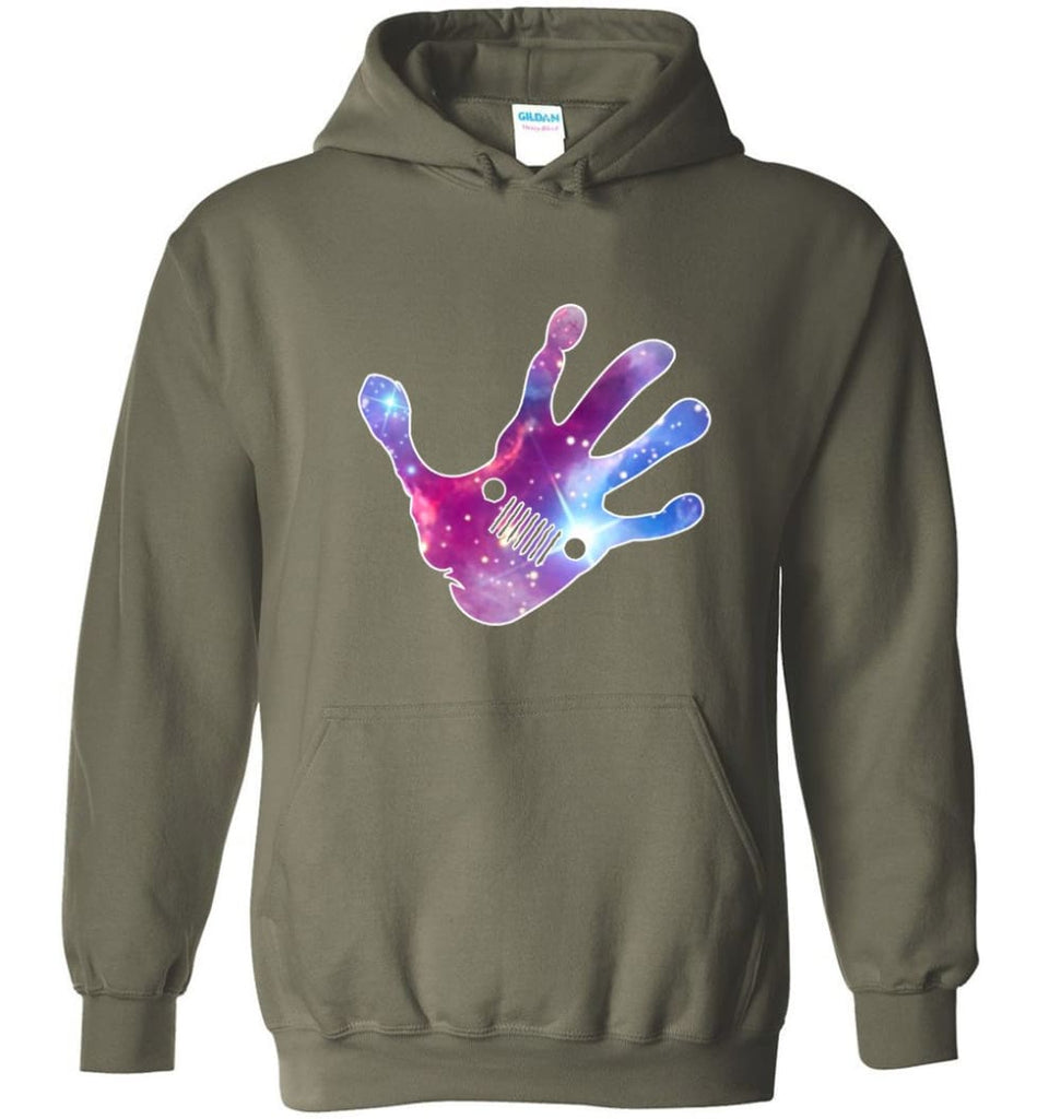 Colorful Water Color Hand Jeep Wave - Hoodie - Military Green / M - Hoodie