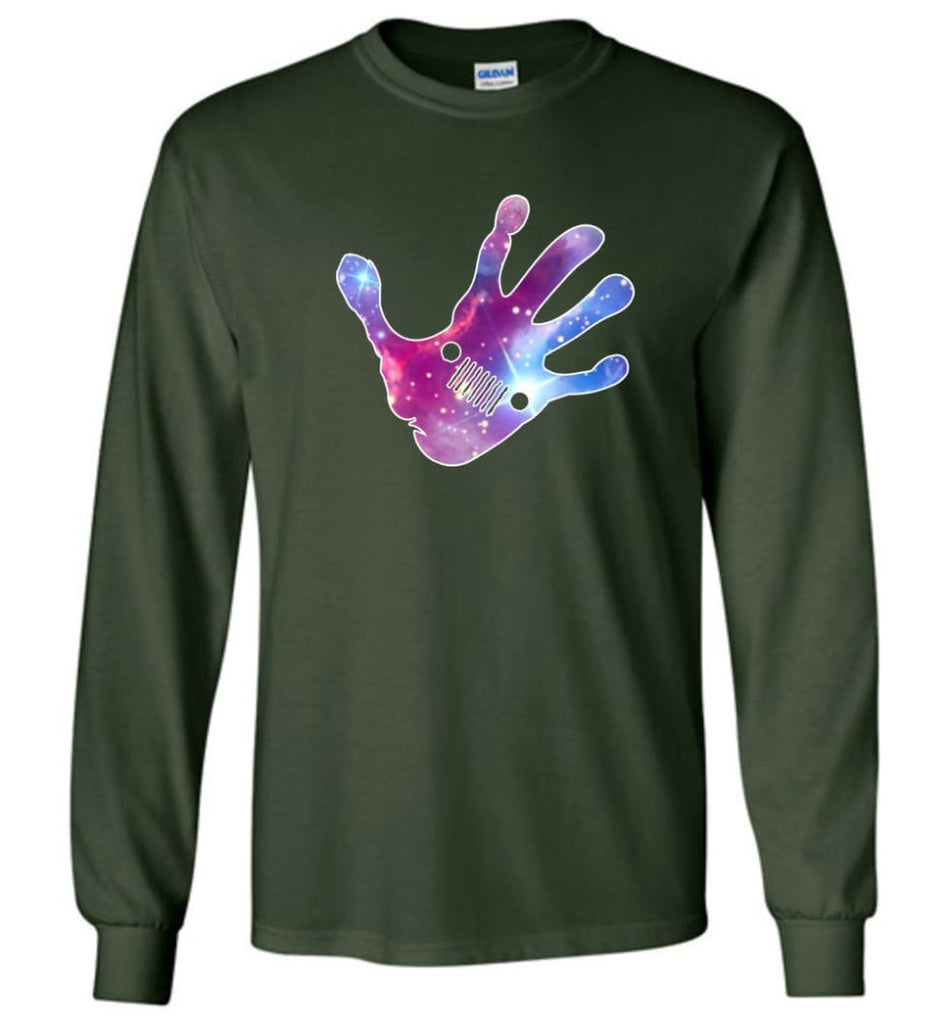 Colorful Water Color Hand Jeep Wave - Long Sleeve - Forest Green / M