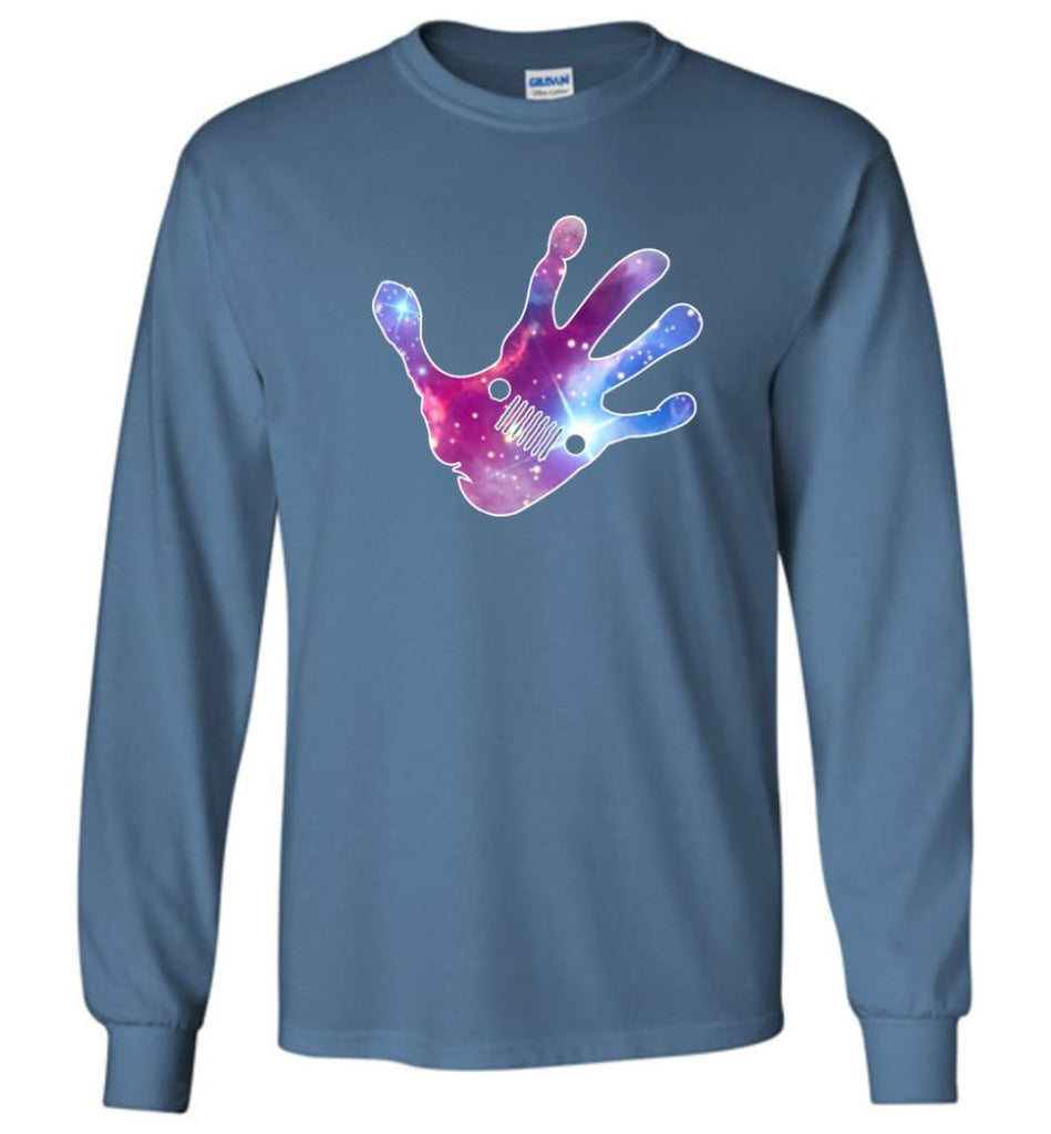 Colorful Water Color Hand Jeep Wave - Long Sleeve - Indigo Blue / M
