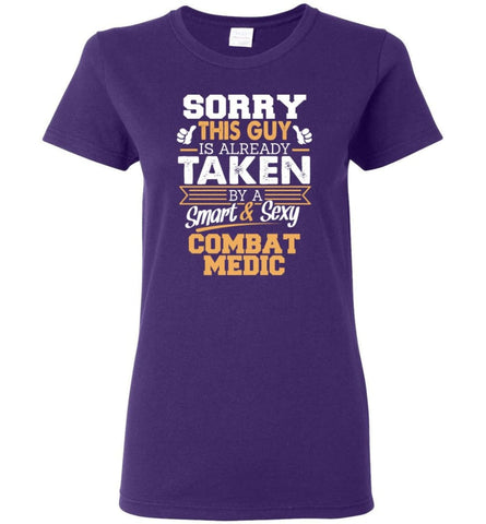 Combat Medic Shirt Cool Gift for Boyfriend Husband or Lover Women Tee - Purple / M - 7