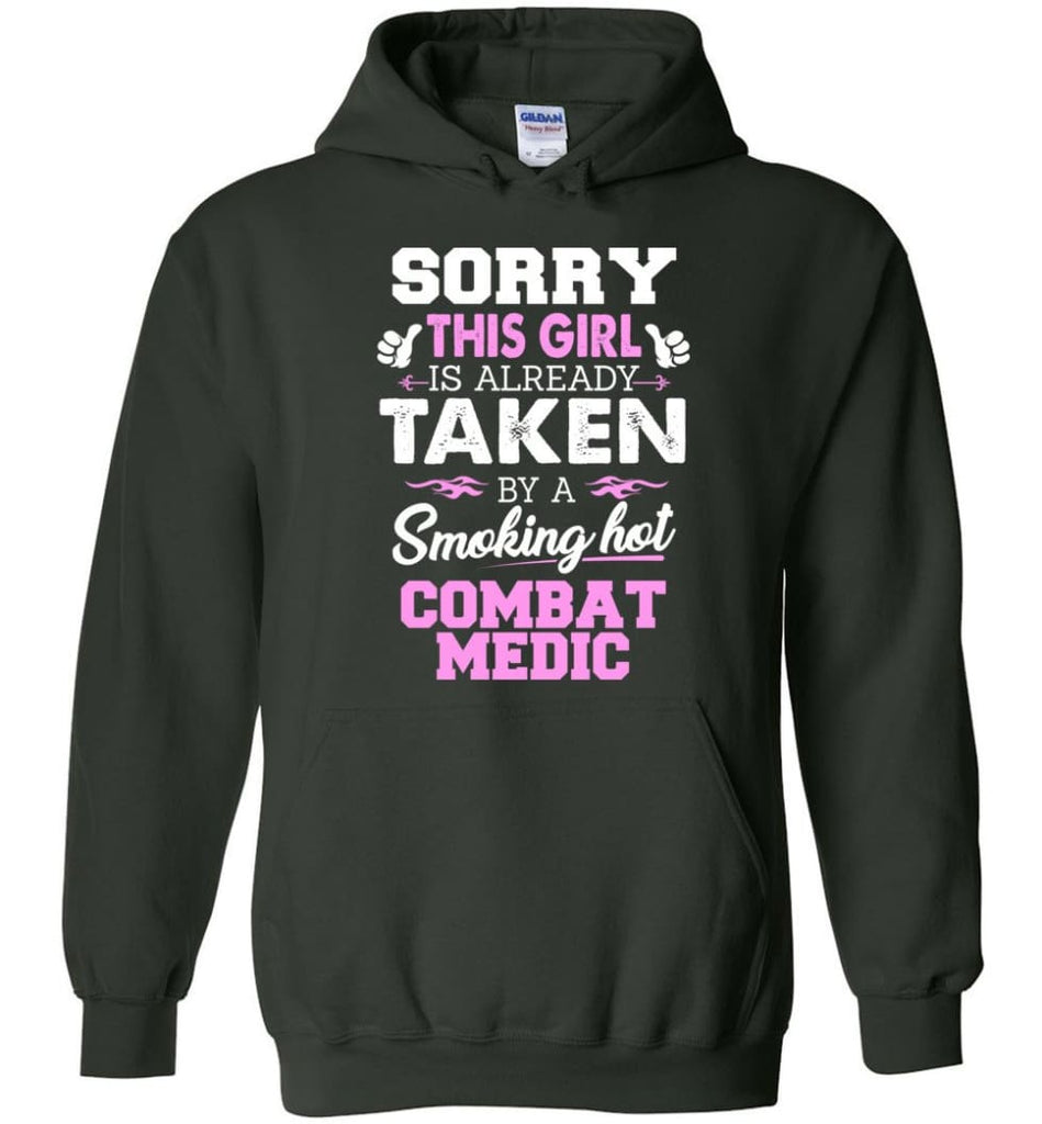 Combat Medic Shirt Cool Gift for Girlfriend Wife or Lover - Hoodie - Forest Green / M
