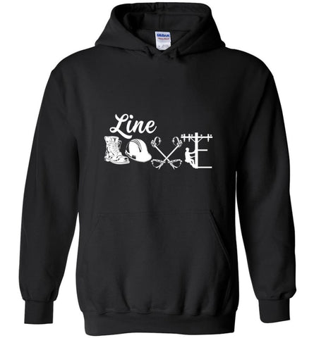 Cool Lineman Shirts Best Lineman Gift Lineman Long Sleeve Shirts Hoodie - Black / M