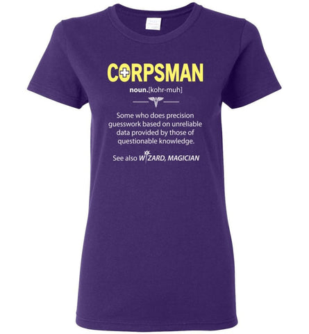Corpsman Definition Women Tee - Purple / M