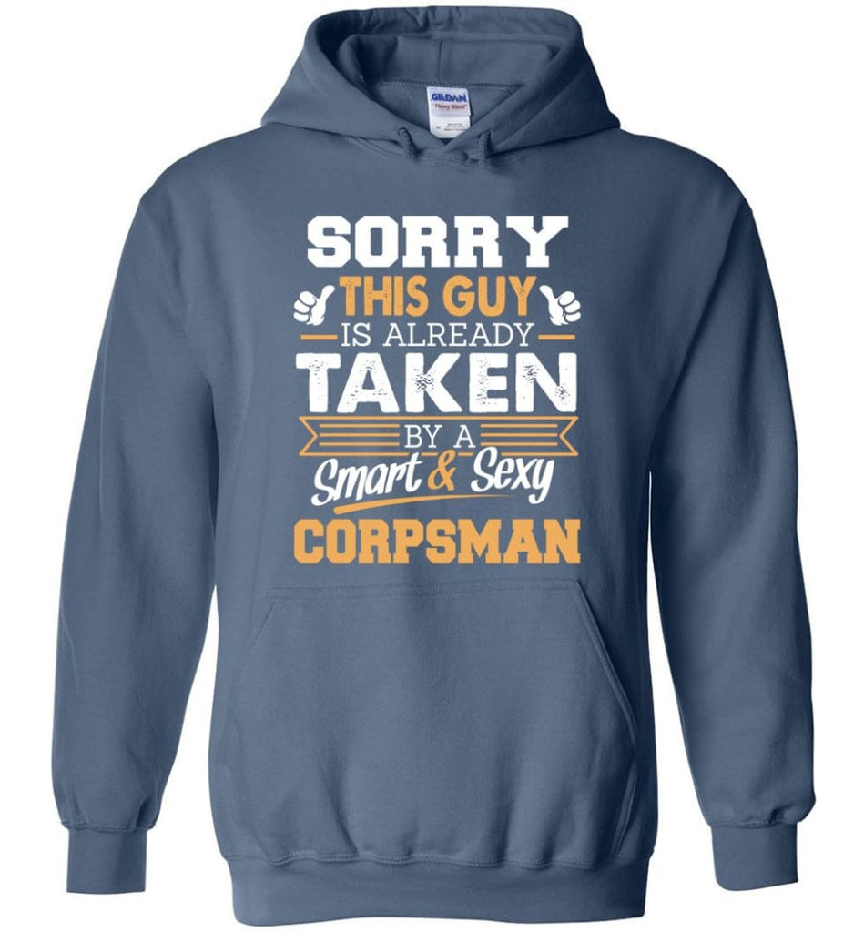 Corpsman Shirt Cool Gift for Boyfriend Husband or Lover - Hoodie - Indigo Blue / M