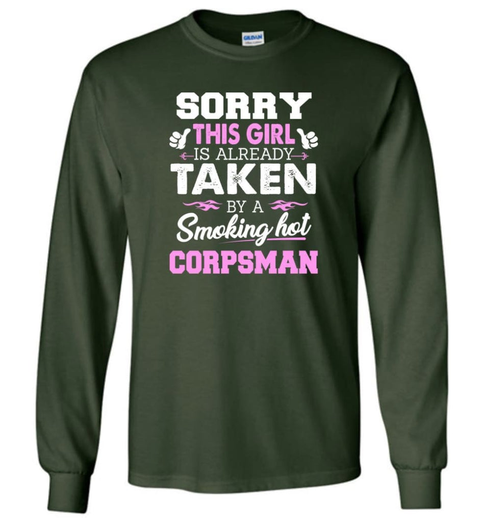 Corpsman Shirt Cool Gift For Girlfriend Wife Long Sleeve - Forest Green / M