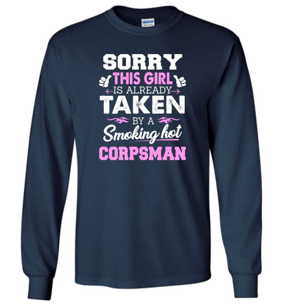 Corpsman Shirt Cool Gift For Girlfriend Wife Long Sleeve - Navy / M