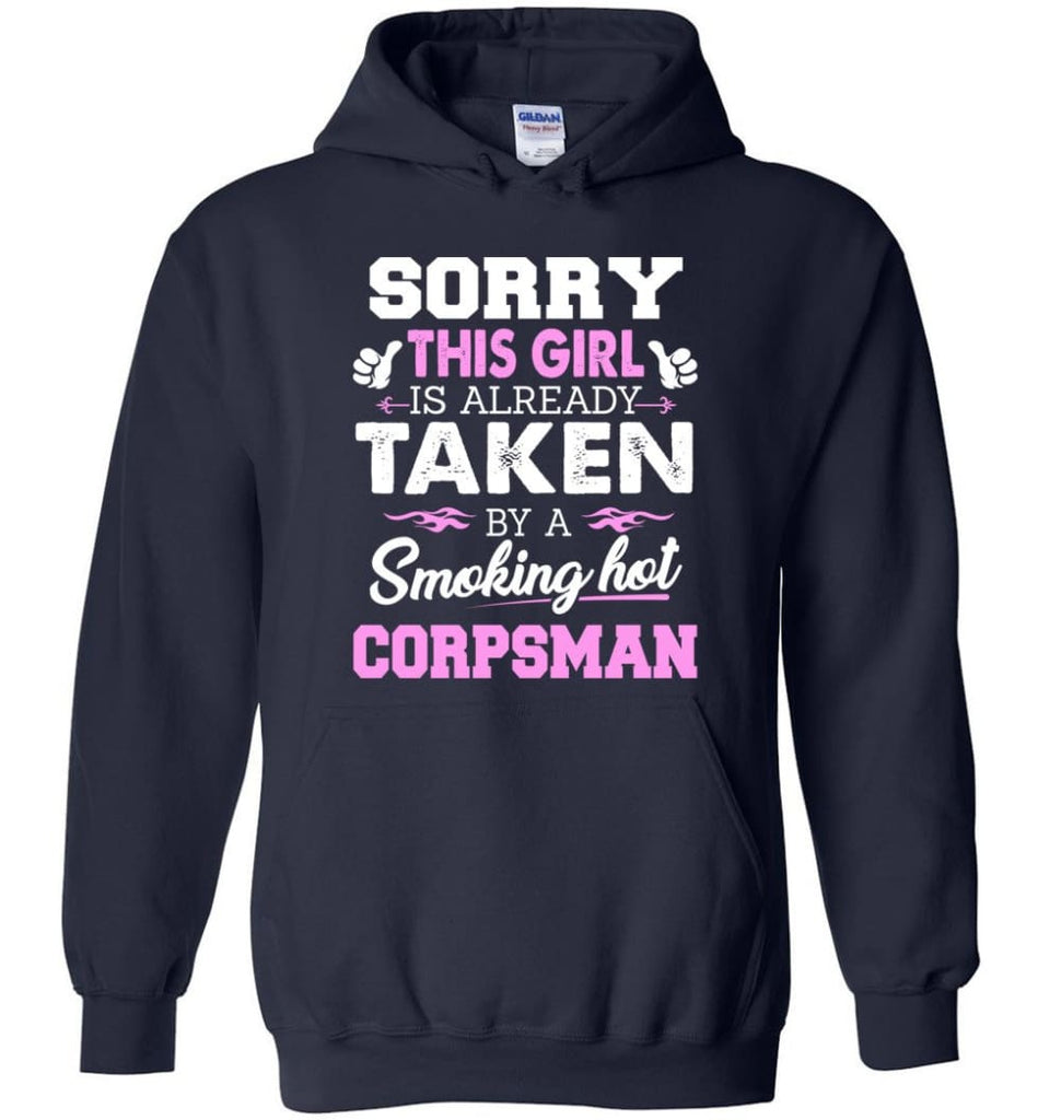 Corpsman Shirt Cool Gift for Girlfriend Wife or Lover - Hoodie - Navy / M