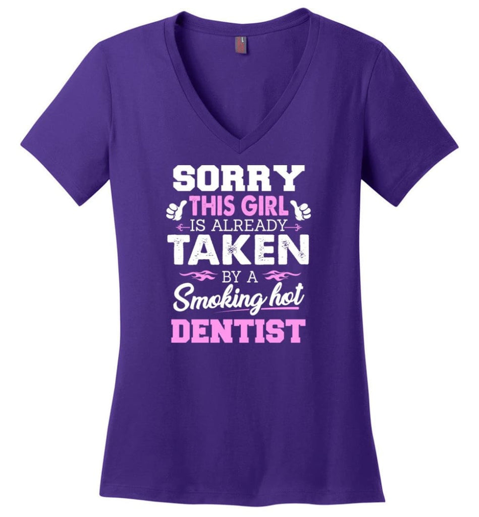 Corpsman Shirt Cool Gift for Girlfriend Wife or Lover Ladies V-Neck - Purple / M - 9