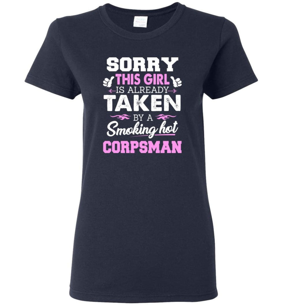 Corpsman Shirt Cool Gift for Girlfriend Wife or Lover Women Tee - Navy / M - 9