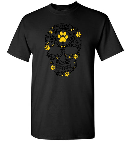 Crazy Cool Pumpkin Dog Paw Face Scary Halloween Skull - T-Shirt - Black / S - T-Shirt