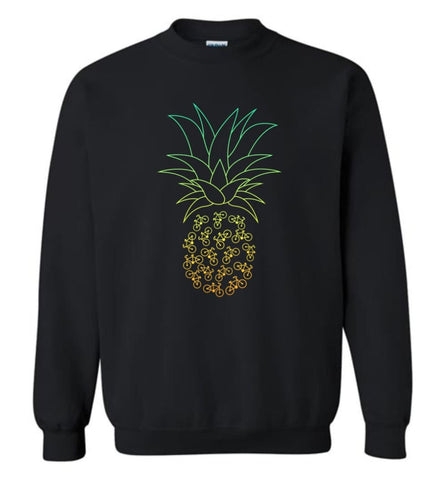 Cyclelogical Pineapple Bike Bicycle Graphic - Sweatshirt - Black / M - Sweatshirt