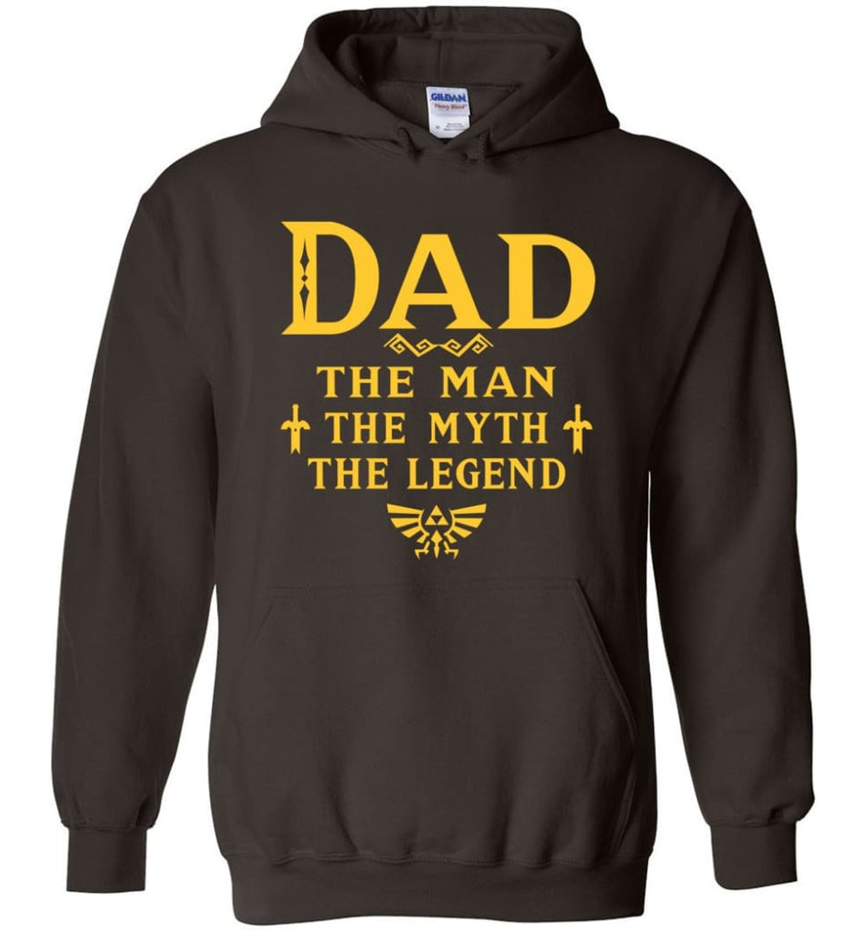 Dad The Man Myth The Legend Christmas Gift For Dad Father Hoodie - Dark Chocolate / M