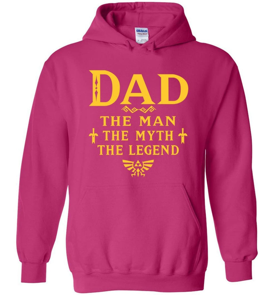 Dad The Man Myth The Legend Christmas Gift For Dad Father Hoodie - Heliconia / M