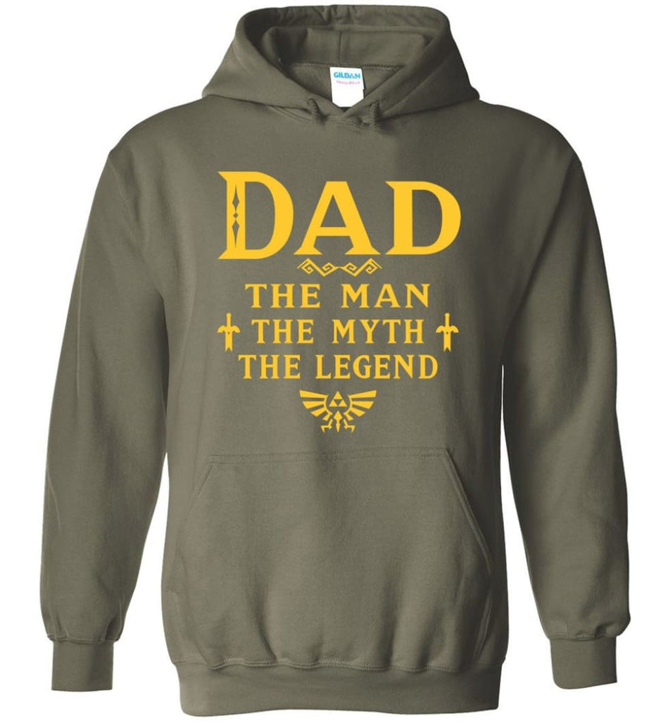 Dad The Man Myth The Legend Christmas Gift For Dad Father Hoodie - Military Green / M