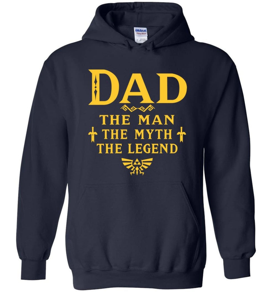 Dad The Man Myth The Legend Christmas Gift For Dad Father Hoodie - Navy / M