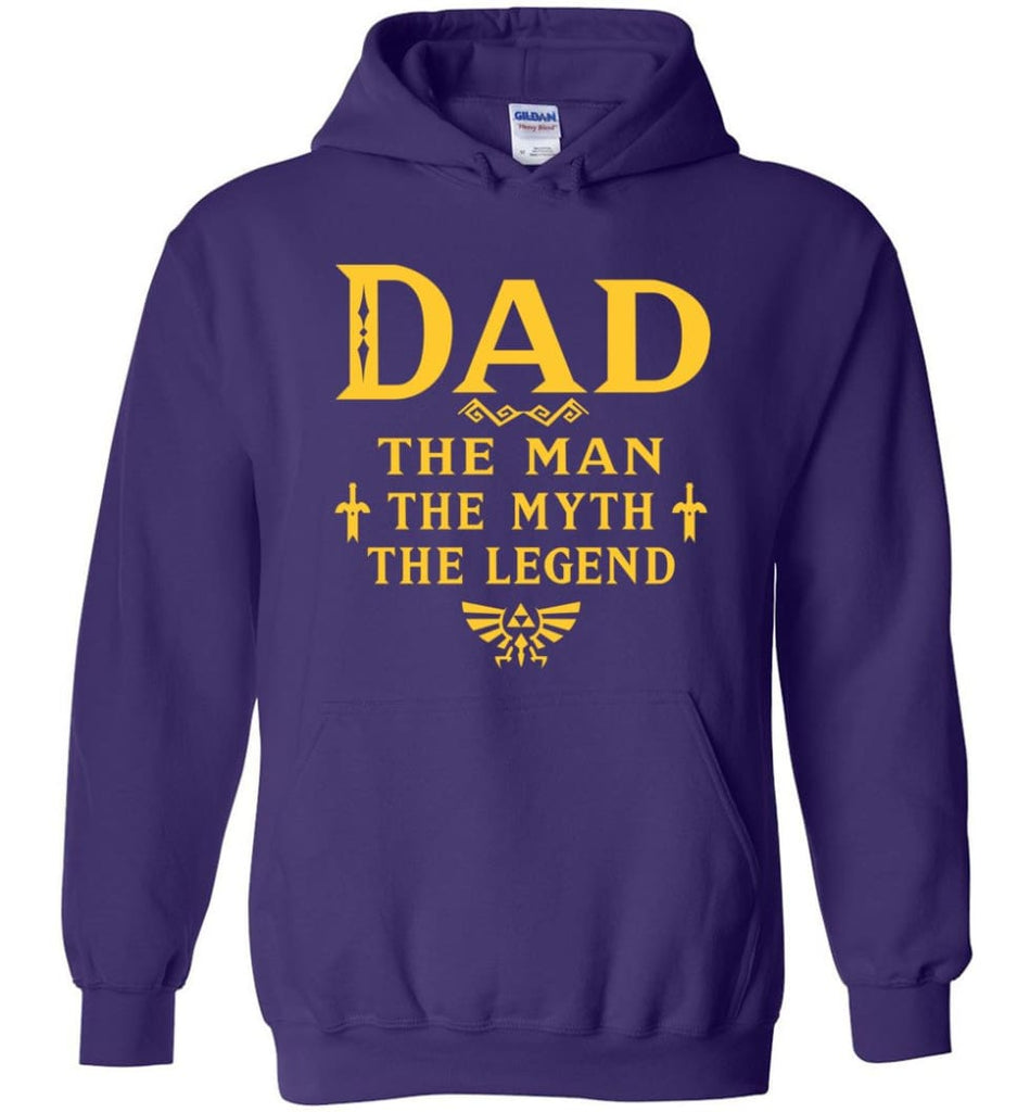 Dad The Man Myth The Legend Christmas Gift For Dad Father Hoodie - Purple / M