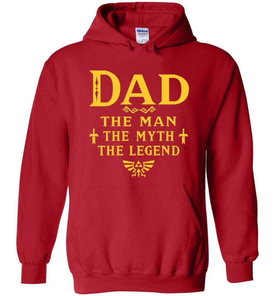 Dad The Man Myth The Legend Christmas Gift For Dad Father Hoodie - Red / M